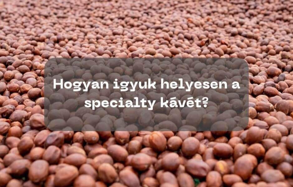 Hogyan igyuk helyesen a specialty kávét?