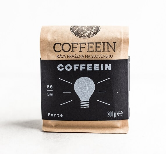 COFFEEIN Forte – kávékeverék (200 g, 50% robusta, 50% arabica szemes kávé)