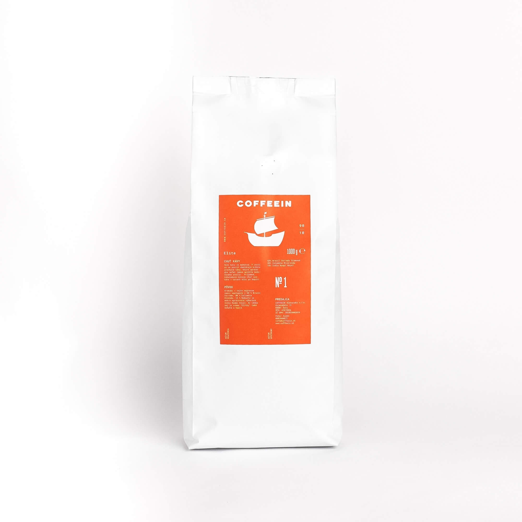 COFFEEIN Elite - kávékeverék (1000 g, 90% arabica, 10% robusta szemes kávé)
