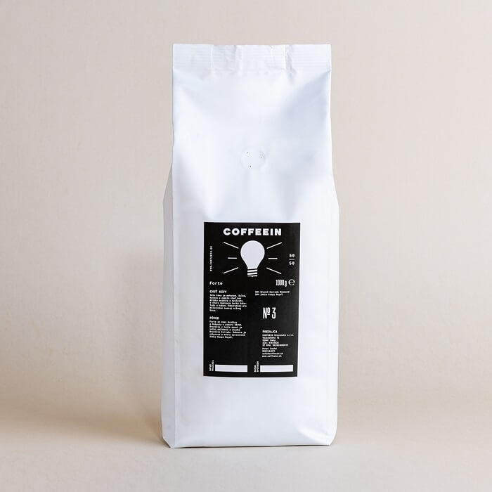 COFFEEIN Forte – kávékeverék (1000 g, 50% robusta, 50% arabica szemes kávé)