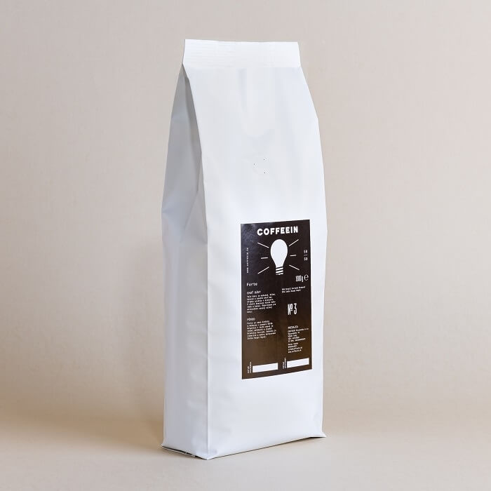 COFFEEIN Forte – kávékeverék (1000 g, 50% robusta, 50% arabica szemes kávé)