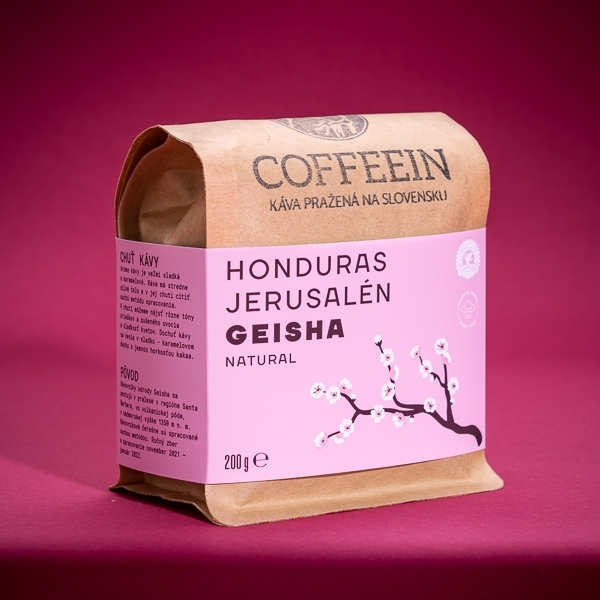 Honduras Jerusalén GEISHA NATURAL-sötét pörkölés(200g arabica szemes kávé)